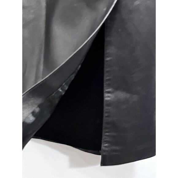 Bebe Butter Soft Black Genuine Leather Straight Skirt size 8-10, 30” waist Y2K - Picture 7 of 16